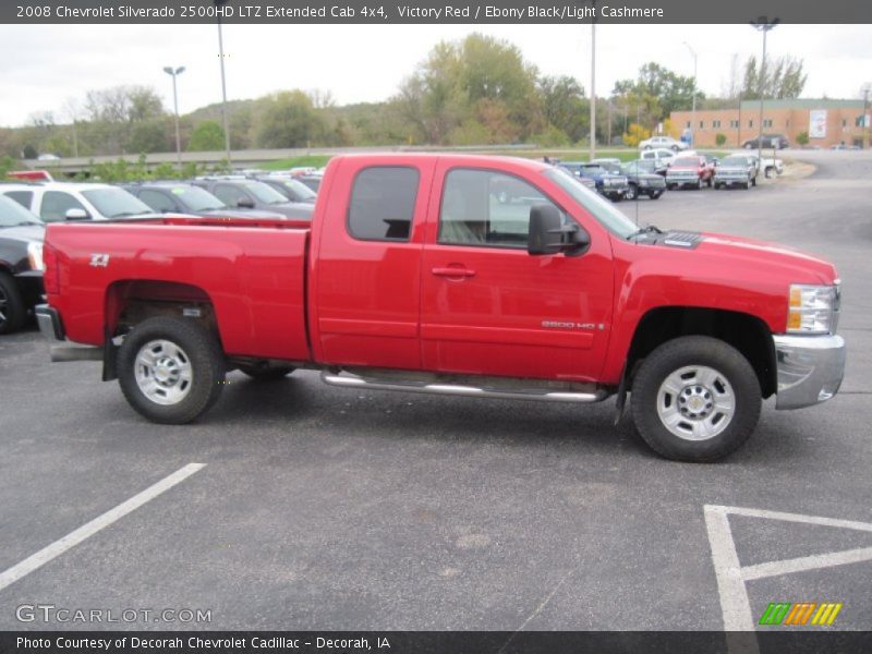 Victory Red / Ebony Black/Light Cashmere 2008 Chevrolet Silverado 2500HD LTZ Extended Cab 4x4