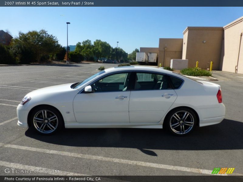 Ivory Pearl / Stone 2007 Infiniti M 45 Sport Sedan