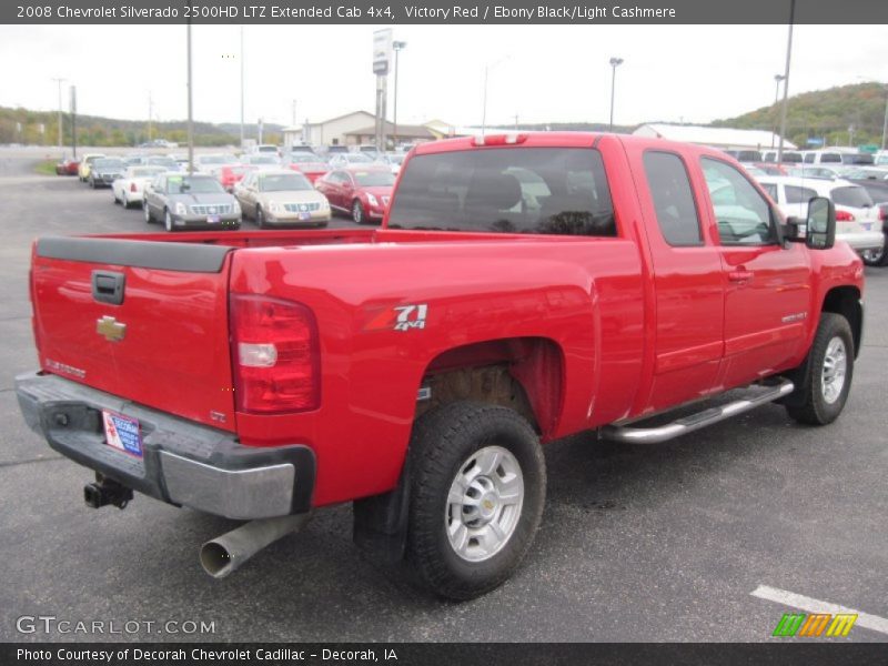 Victory Red / Ebony Black/Light Cashmere 2008 Chevrolet Silverado 2500HD LTZ Extended Cab 4x4