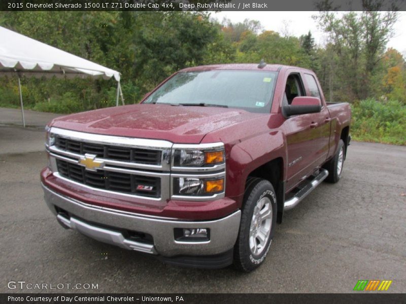 Deep Ruby Metallic / Jet Black 2015 Chevrolet Silverado 1500 LT Z71 Double Cab 4x4