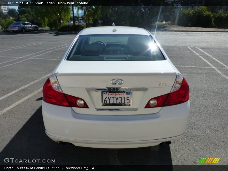 Ivory Pearl / Stone 2007 Infiniti M 45 Sport Sedan