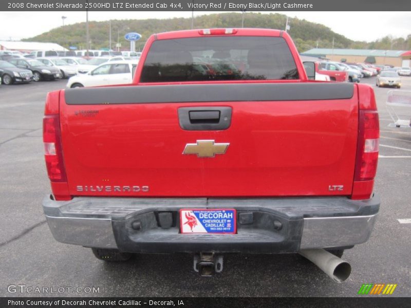 Victory Red / Ebony Black/Light Cashmere 2008 Chevrolet Silverado 2500HD LTZ Extended Cab 4x4