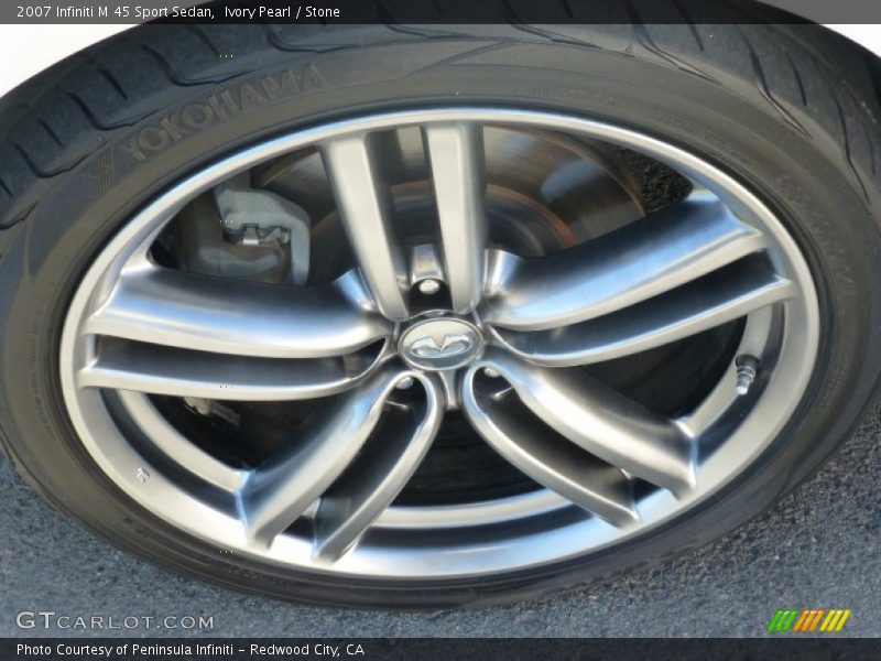 Ivory Pearl / Stone 2007 Infiniti M 45 Sport Sedan