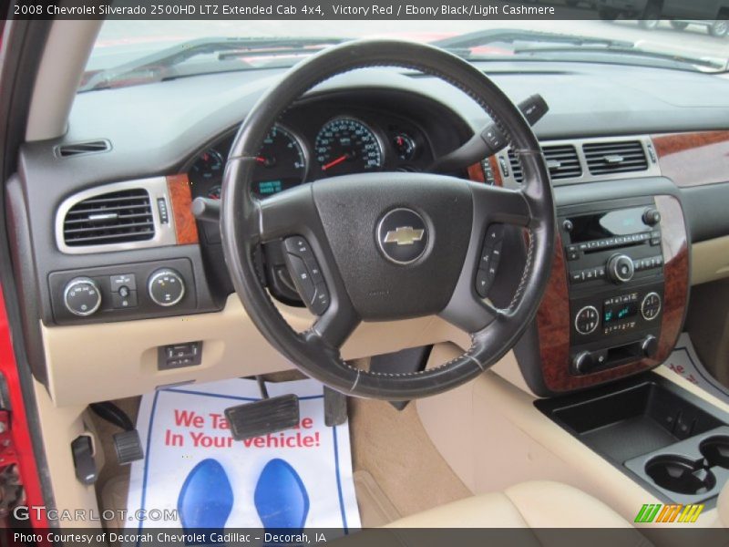 Victory Red / Ebony Black/Light Cashmere 2008 Chevrolet Silverado 2500HD LTZ Extended Cab 4x4