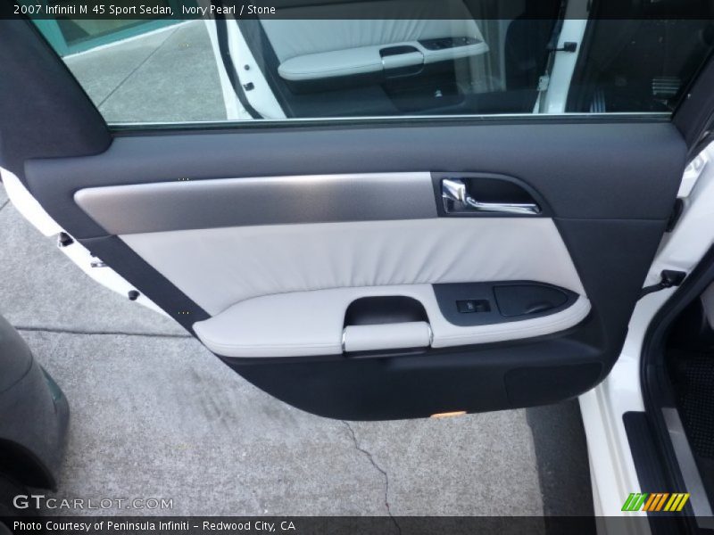 Ivory Pearl / Stone 2007 Infiniti M 45 Sport Sedan