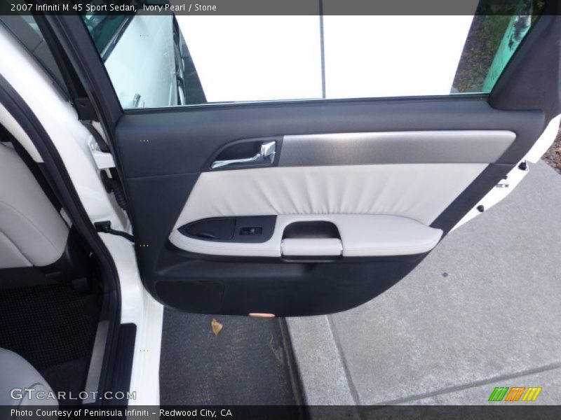 Ivory Pearl / Stone 2007 Infiniti M 45 Sport Sedan