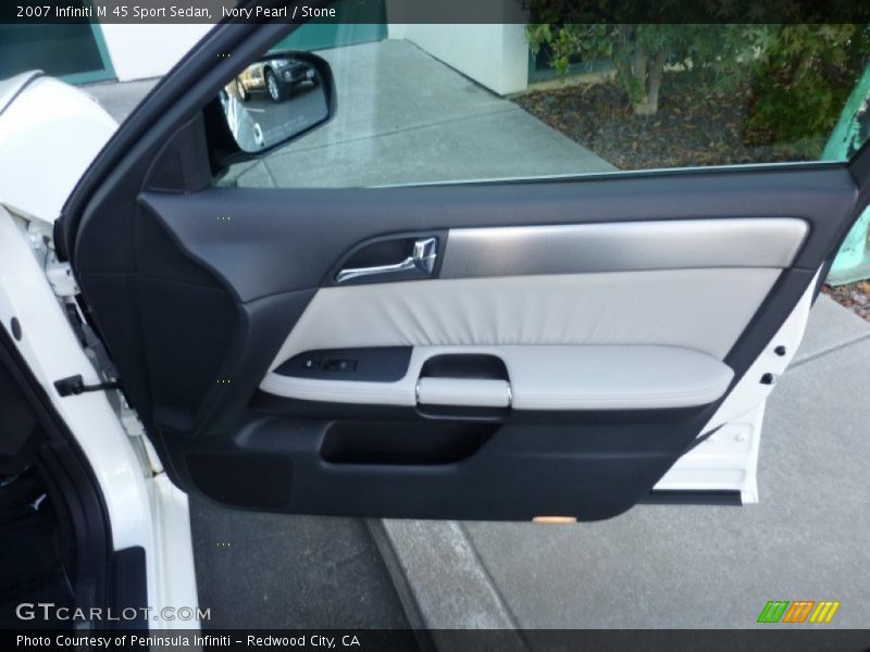 Ivory Pearl / Stone 2007 Infiniti M 45 Sport Sedan