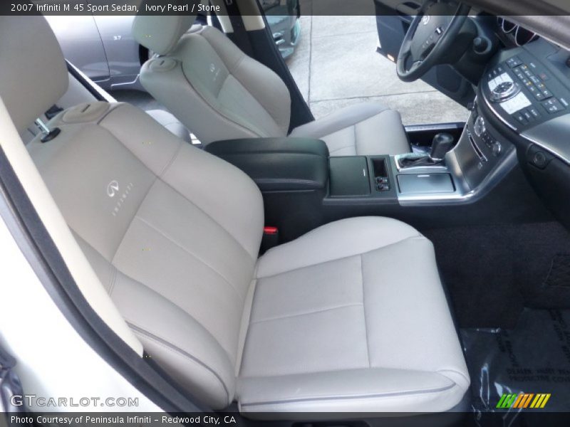 Ivory Pearl / Stone 2007 Infiniti M 45 Sport Sedan