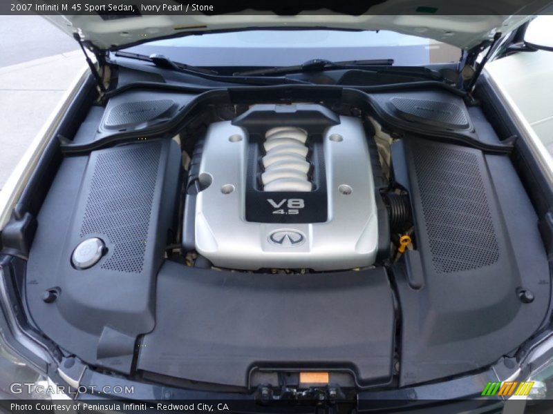 Ivory Pearl / Stone 2007 Infiniti M 45 Sport Sedan