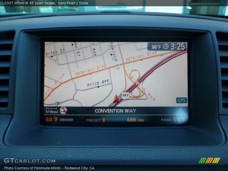 Ivory Pearl / Stone 2007 Infiniti M 45 Sport Sedan