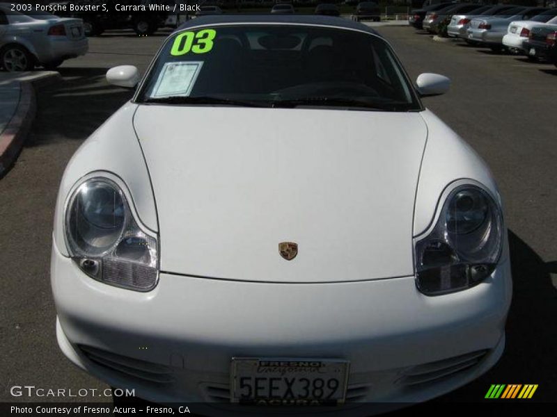 Carrara White / Black 2003 Porsche Boxster S