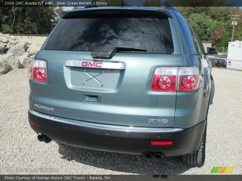 Silver Green Metallic / Ebony 2009 GMC Acadia SLT AWD