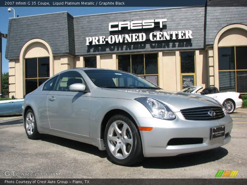 Liquid Platinum Metallic / Graphite Black 2007 Infiniti G 35 Coupe