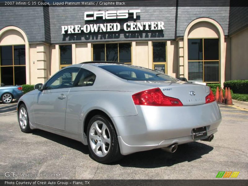 Liquid Platinum Metallic / Graphite Black 2007 Infiniti G 35 Coupe