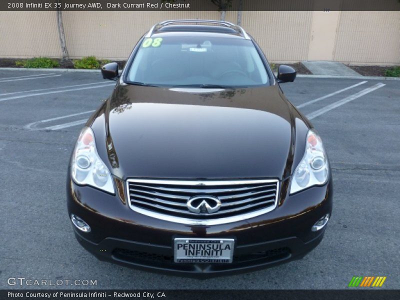 Dark Currant Red / Chestnut 2008 Infiniti EX 35 Journey AWD