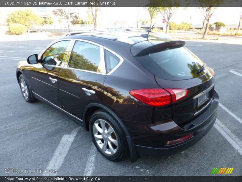 Dark Currant Red / Chestnut 2008 Infiniti EX 35 Journey AWD