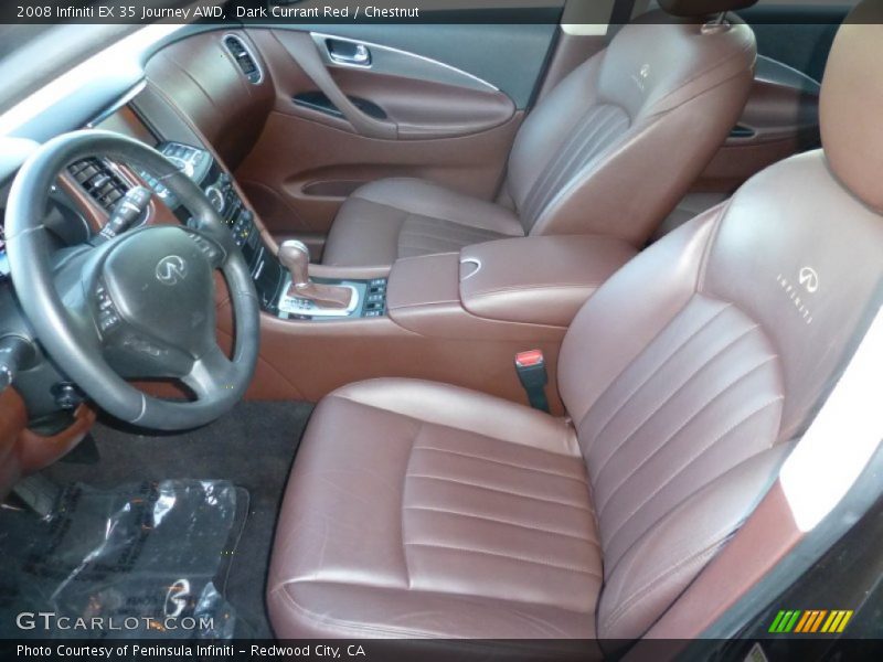 Dark Currant Red / Chestnut 2008 Infiniti EX 35 Journey AWD