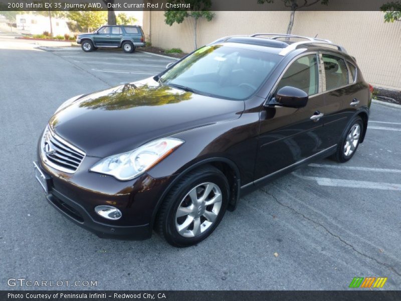 Dark Currant Red / Chestnut 2008 Infiniti EX 35 Journey AWD