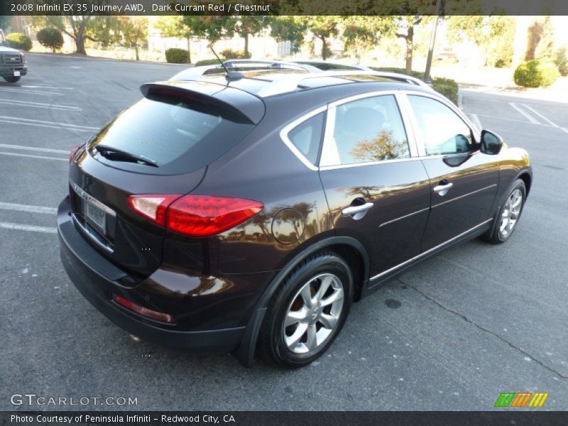 Dark Currant Red / Chestnut 2008 Infiniti EX 35 Journey AWD