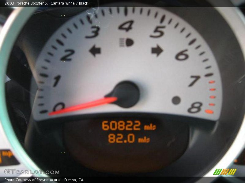 Carrara White / Black 2003 Porsche Boxster S