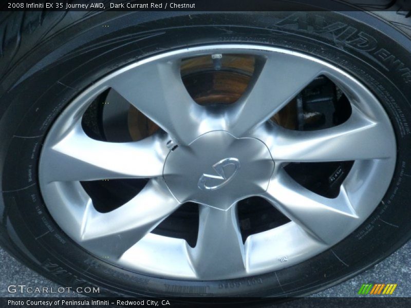 Dark Currant Red / Chestnut 2008 Infiniti EX 35 Journey AWD