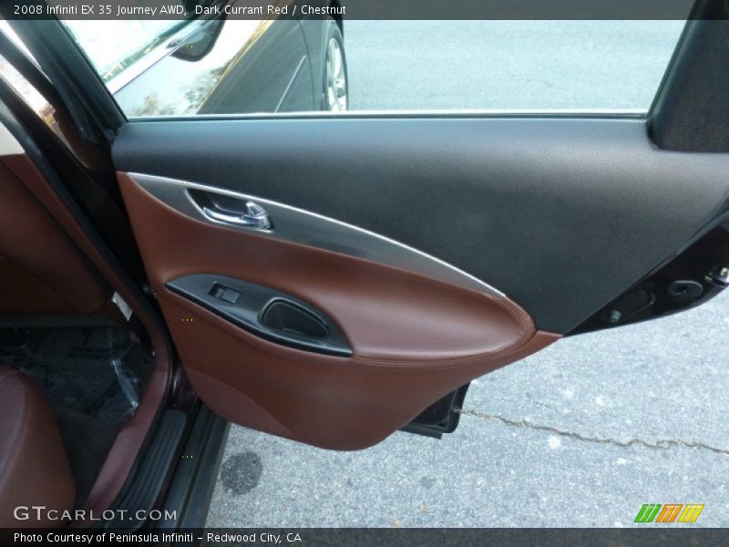 Dark Currant Red / Chestnut 2008 Infiniti EX 35 Journey AWD