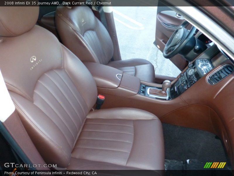 Dark Currant Red / Chestnut 2008 Infiniti EX 35 Journey AWD