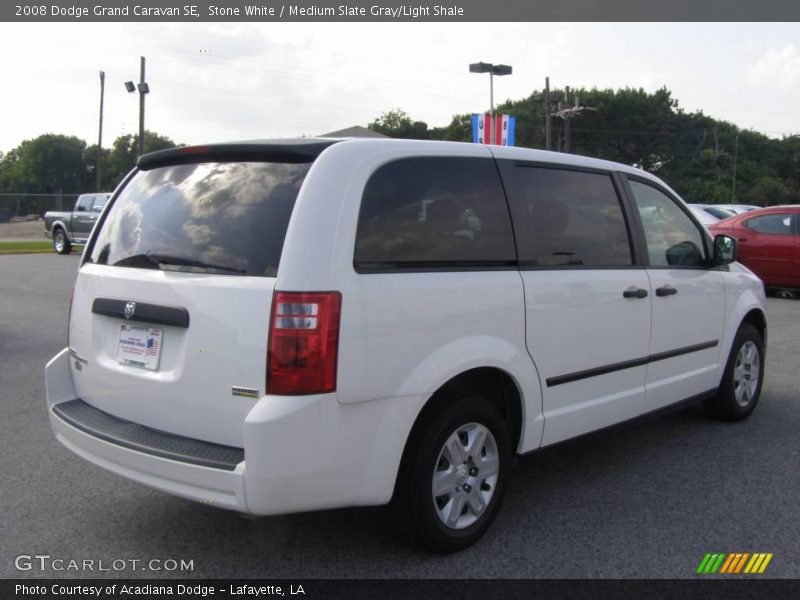 Stone White / Medium Slate Gray/Light Shale 2008 Dodge Grand Caravan SE