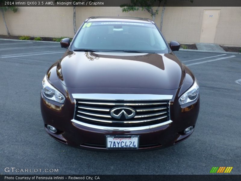 Midnight Garnet / Graphite 2014 Infiniti QX60 3.5 AWD