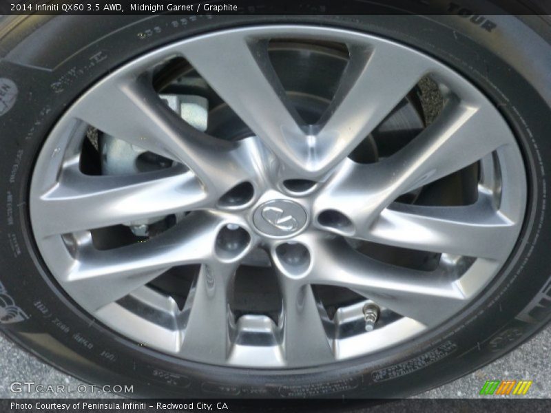 Midnight Garnet / Graphite 2014 Infiniti QX60 3.5 AWD