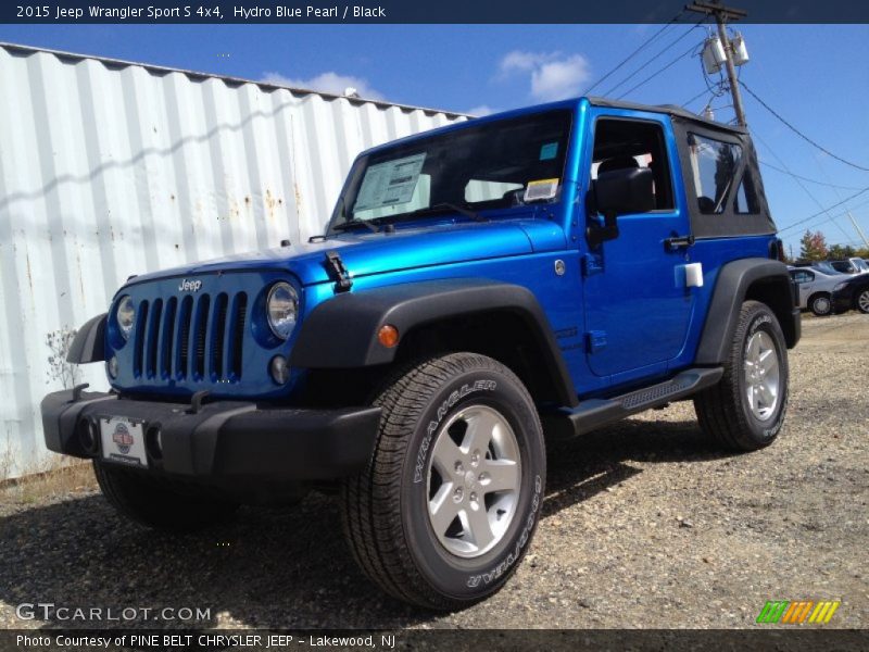 Hydro Blue Pearl / Black 2015 Jeep Wrangler Sport S 4x4