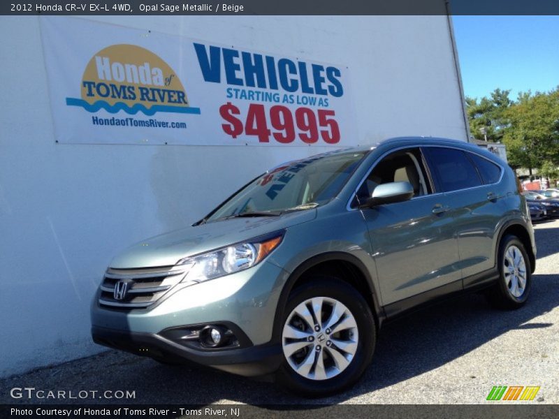 Opal Sage Metallic / Beige 2012 Honda CR-V EX-L 4WD