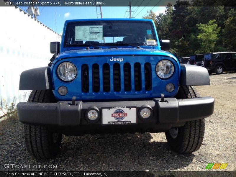 Hydro Blue Pearl / Black 2015 Jeep Wrangler Sport S 4x4