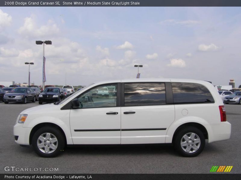 Stone White / Medium Slate Gray/Light Shale 2008 Dodge Grand Caravan SE