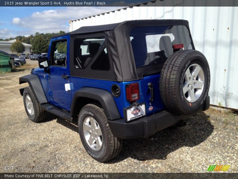 Hydro Blue Pearl / Black 2015 Jeep Wrangler Sport S 4x4