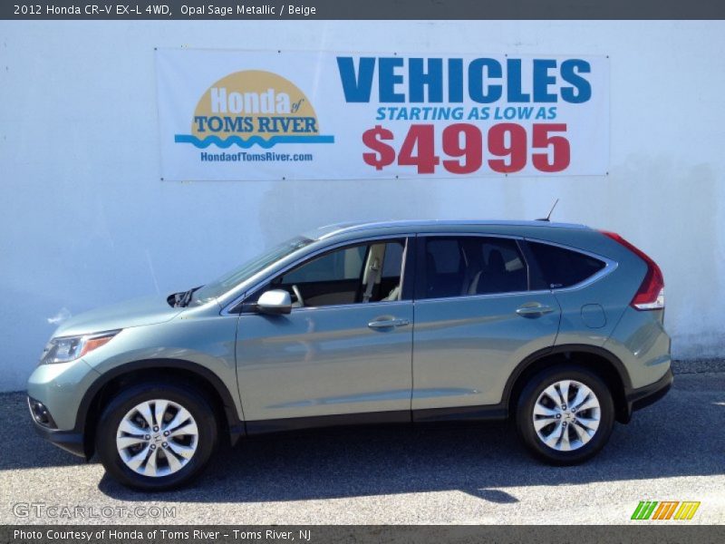 Opal Sage Metallic / Beige 2012 Honda CR-V EX-L 4WD