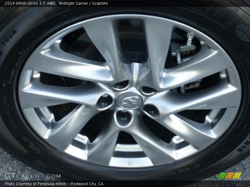Midnight Garnet / Graphite 2014 Infiniti QX60 3.5 AWD