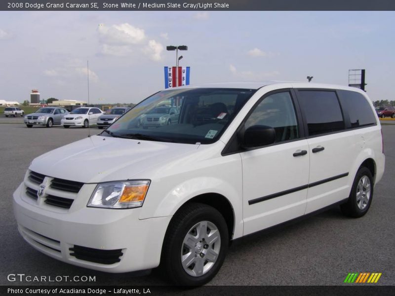 Stone White / Medium Slate Gray/Light Shale 2008 Dodge Grand Caravan SE