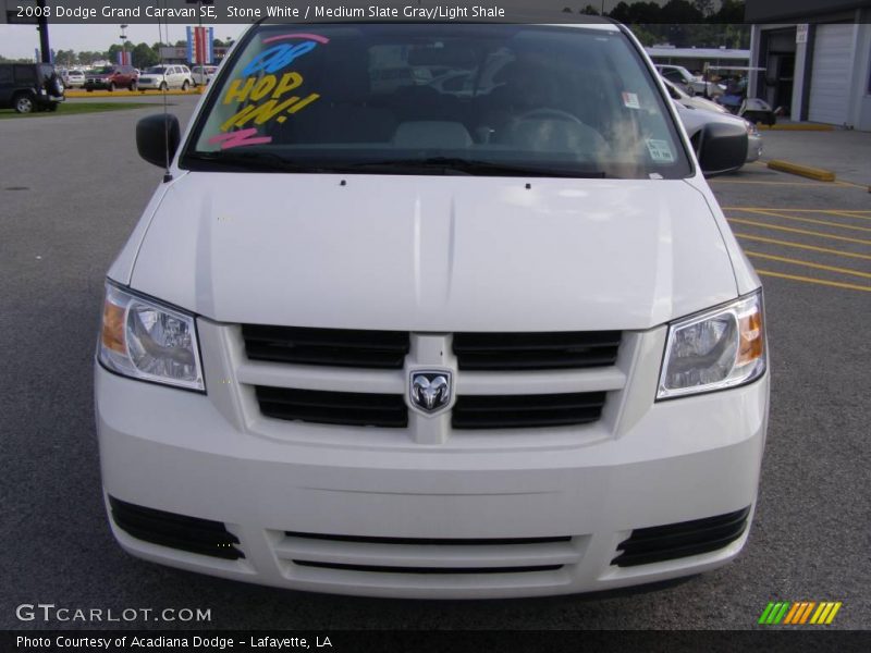 Stone White / Medium Slate Gray/Light Shale 2008 Dodge Grand Caravan SE