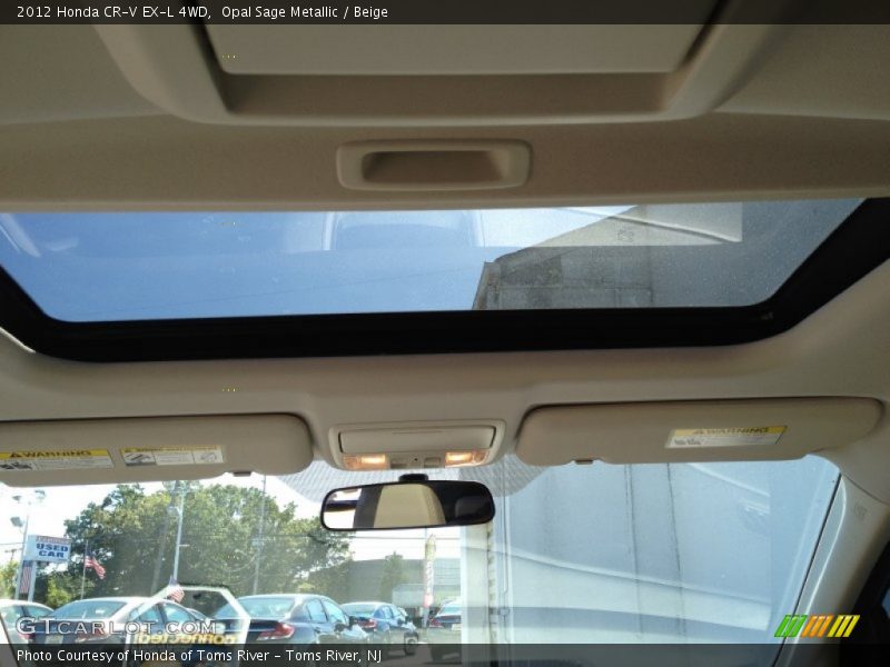 Opal Sage Metallic / Beige 2012 Honda CR-V EX-L 4WD