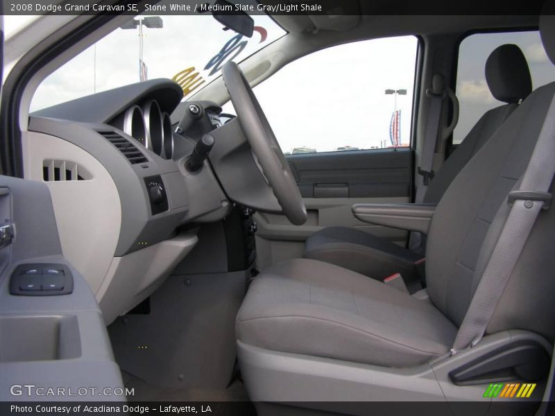 Stone White / Medium Slate Gray/Light Shale 2008 Dodge Grand Caravan SE