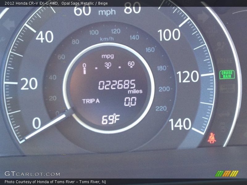 Opal Sage Metallic / Beige 2012 Honda CR-V EX-L 4WD
