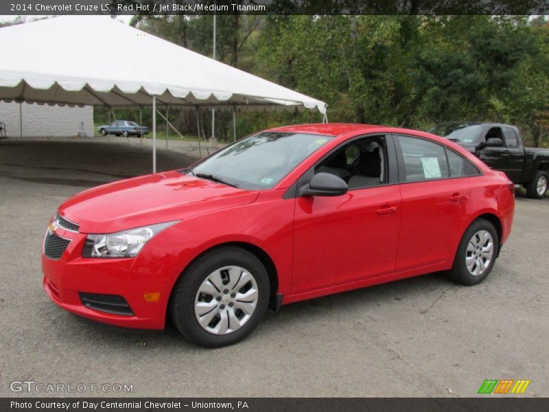 Red Hot / Jet Black/Medium Titanium 2014 Chevrolet Cruze LS