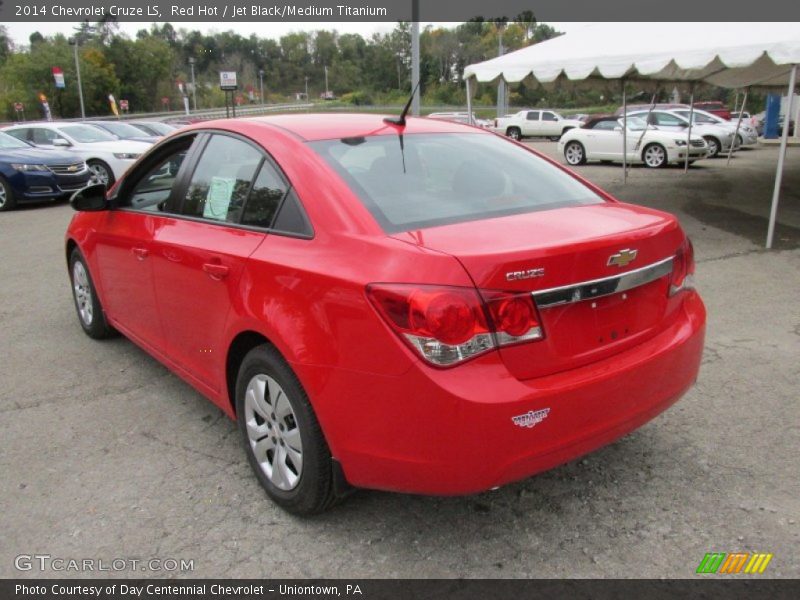 Red Hot / Jet Black/Medium Titanium 2014 Chevrolet Cruze LS