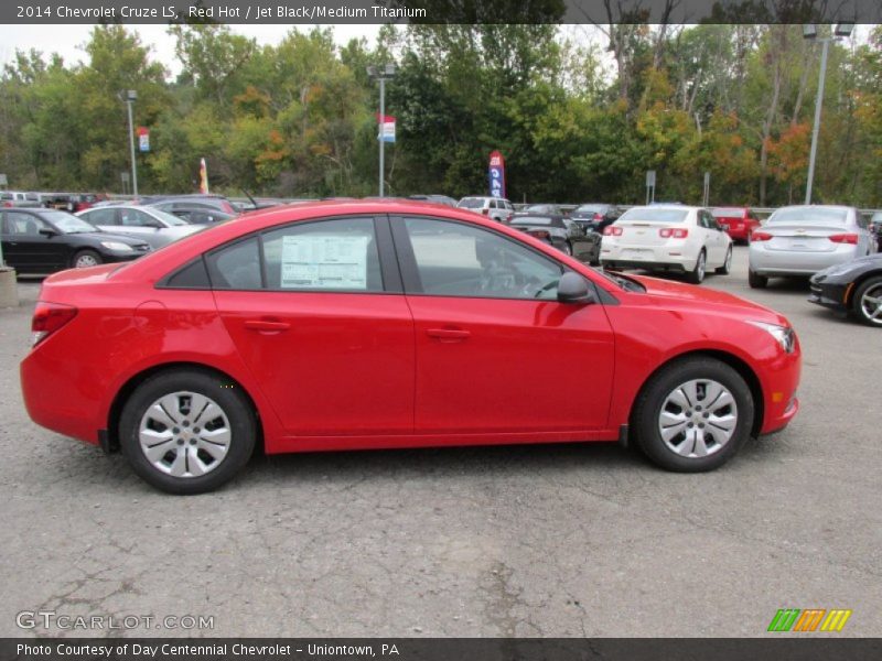 Red Hot / Jet Black/Medium Titanium 2014 Chevrolet Cruze LS