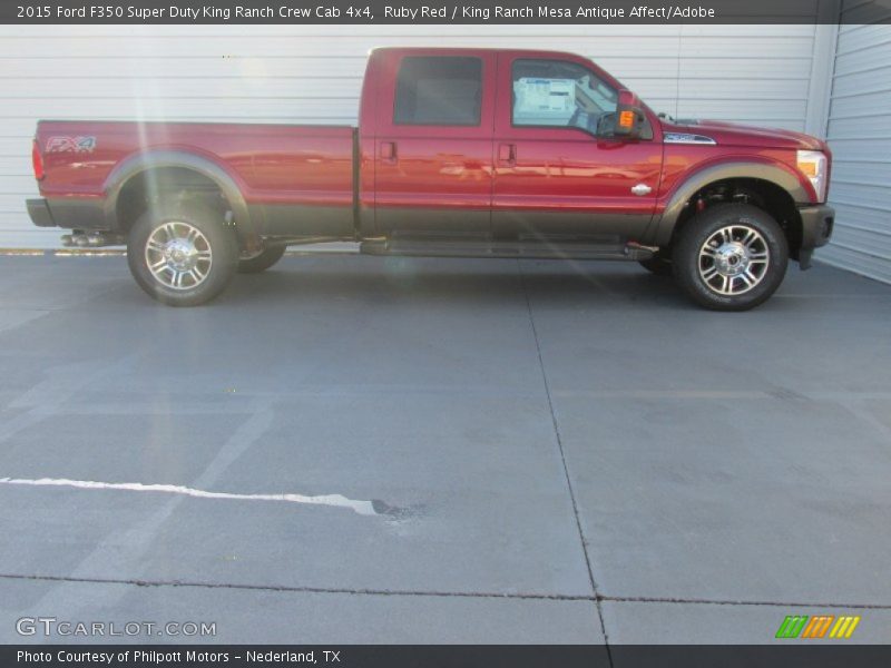 Ruby Red / King Ranch Mesa Antique Affect/Adobe 2015 Ford F350 Super Duty King Ranch Crew Cab 4x4