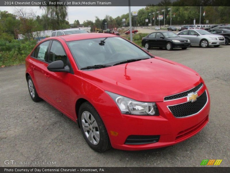 Red Hot / Jet Black/Medium Titanium 2014 Chevrolet Cruze LS