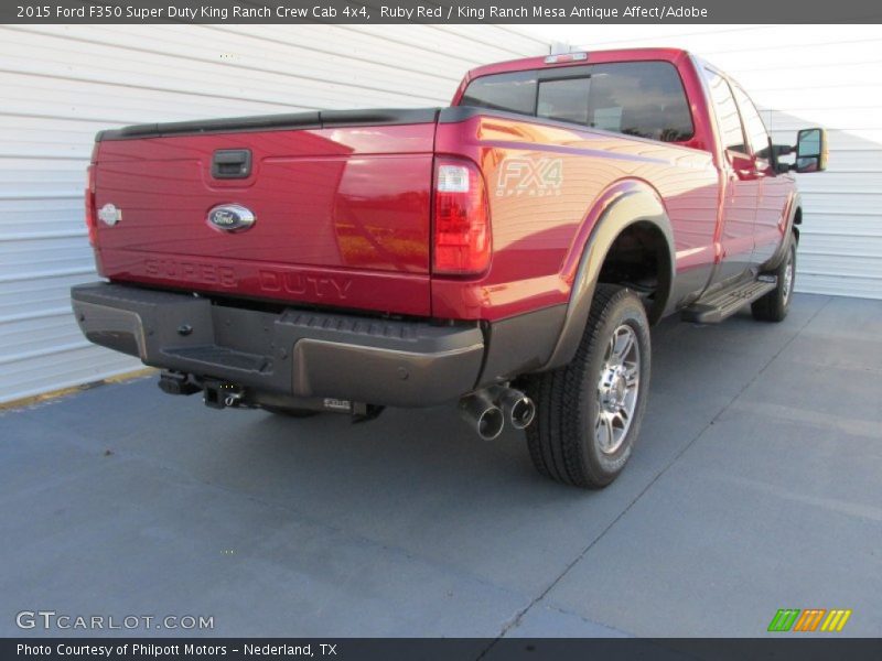 Ruby Red / King Ranch Mesa Antique Affect/Adobe 2015 Ford F350 Super Duty King Ranch Crew Cab 4x4