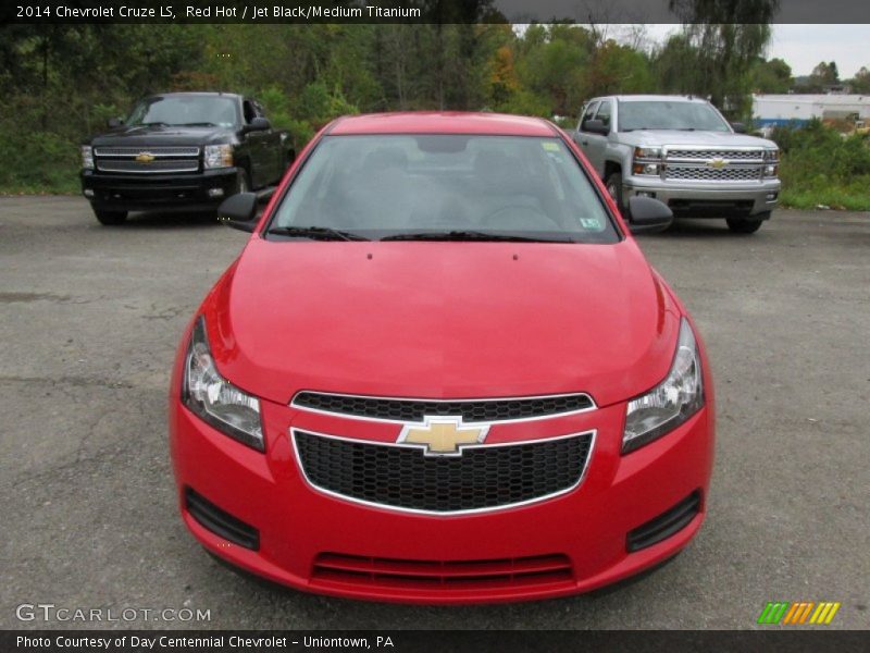 Red Hot / Jet Black/Medium Titanium 2014 Chevrolet Cruze LS