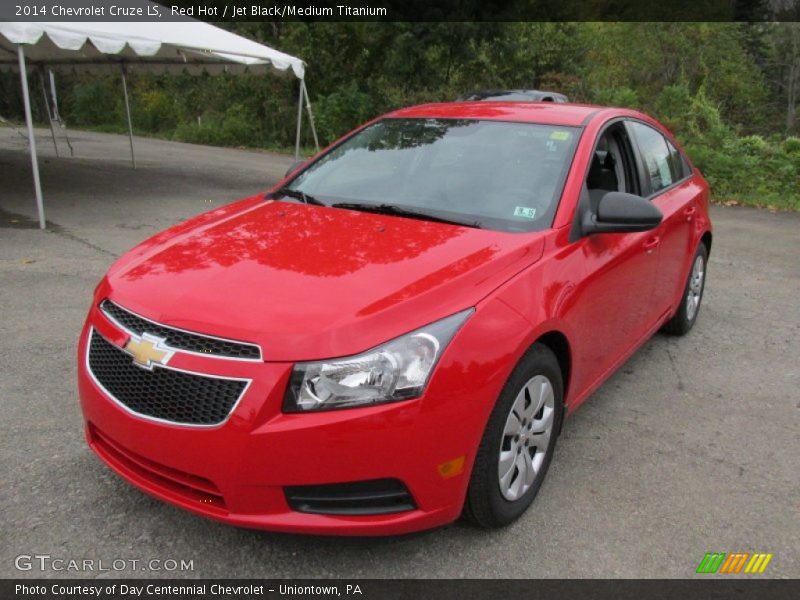 Red Hot / Jet Black/Medium Titanium 2014 Chevrolet Cruze LS